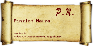 Pinzich Maura névjegykártya